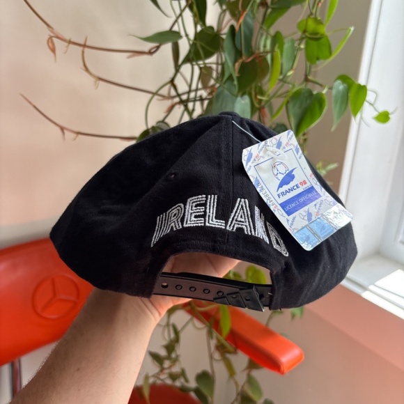 vintage 1998 France World Cup Coupe du Monde IRELAND SCRIPT Adidas hat NWT socce - Picture 3 of 11